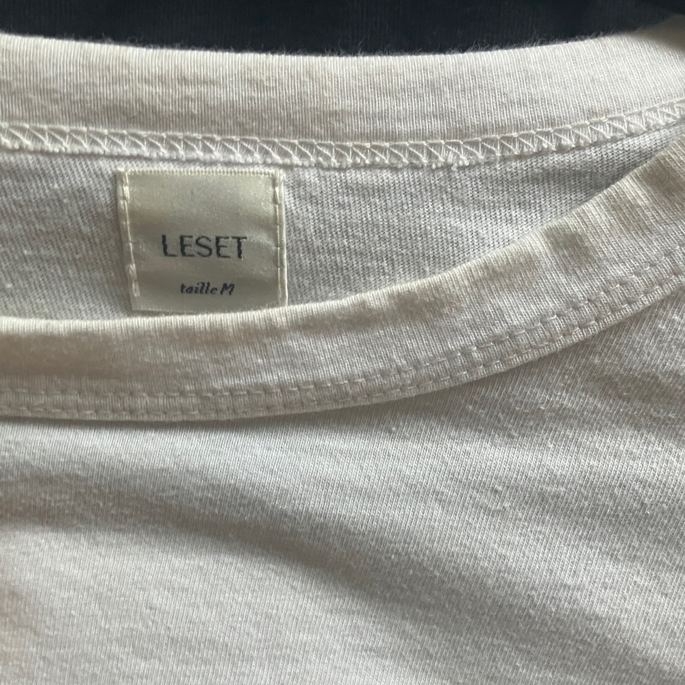 LESET Set (two) of White and Black  Margo tees/tops - Picture 3 of 3